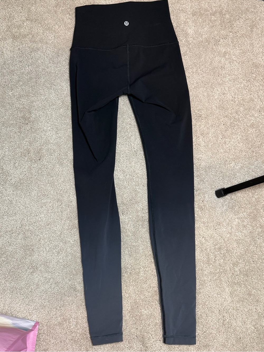 Lululemon Black Gray Ombré High Rise Leggings 32” Tall Size 4 - Picture 2 of 5